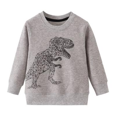 China 2021 Spring Autumn Boys Clothes Children Breathable Long Sleeve Tops Cotton Print T-shirt Baby Sweatshirt Children Animal Hoodies for sale