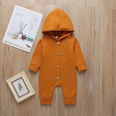 China 2021 new style spring autumn jumpsuit hooded casual toddler infant onesie climber french terry baby romper for sale