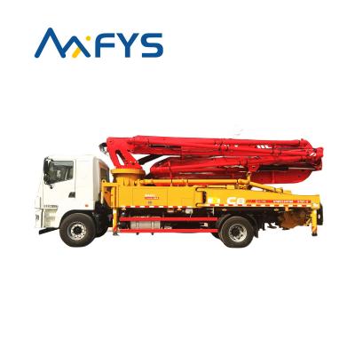 China Hotels Factory Price Truck Mounted Concrete Line Pump Right Drive Line Small Concrete Pumps Truck Mounted Max Colombia UNIQUE Diesel for sale