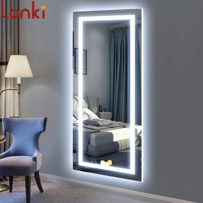 China LED Wall Mounted Large Integral Backlit Mirror Oversized Rectangle Dressing Mirror with CE/SAA Cooperless Glass Certification for sale