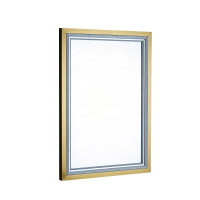 China Modern Mirror With Led Lights Rectangle Shape Led Lighted Bathroom Mirrors With Fog Light Function for sale