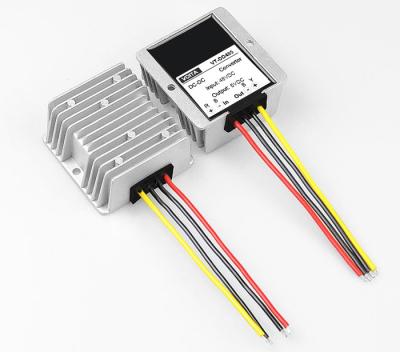 China 24/36/48/60v led display car power regulator dc 48v to 5v 5a~10a dc step down converter for car led display for sale