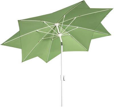 China Modern Beach Umbrella Plantain Leaf Tilt Umbrella Apple Green Top for sale