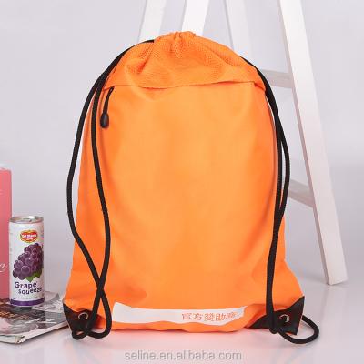 China Polyester Drawstring Backpack Folding Waterproof Nylon Bag for sale