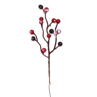 China Eco-Friendly Christmas Flower Stems for Arrangement Berry Stems Burgundy Great Artificial Red for Festival and Ceremony Decoration for sale