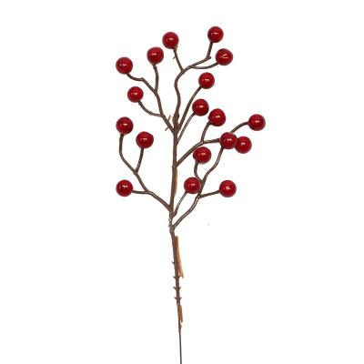 China Eco-Friendly Berry Picksevenly Dusted Artificial Red Berry Stems Burgundy Great Ceremony Christmas Tree Decorations Opens Wedding Holidays for sale