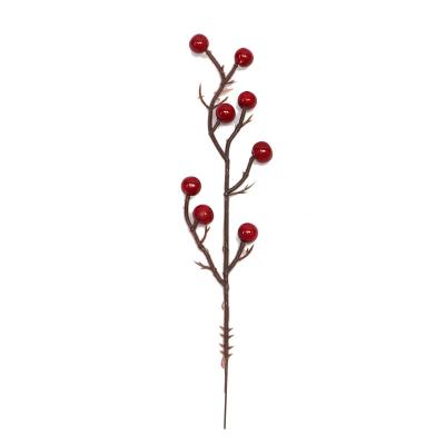 China Eco-Friendly Free Sample Picks Beautiful Holly Berries Stems Burgundy Great Ceremony Christmas Tree Decorations Opens Wedding Holiday Season for sale