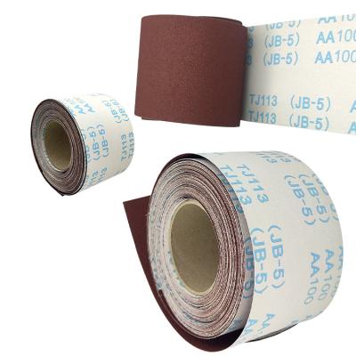 China Min 100mm JB5 Aluminum Oxide Abrasive Cloth Roll for Wood Polishing Customized Grit for sale