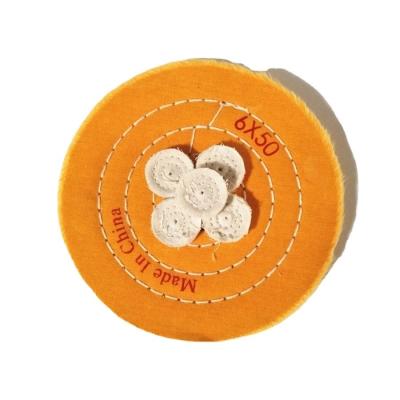 China Cotton Buffing Wheel for Polishing Surface Inner Hole Size 4mm 5imm 6mm 8mm 12mm 16mm for sale