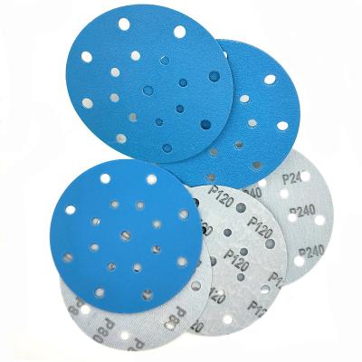 China Hook Loop Discs Polishing Blue Film Abrasive Sanding Pad für langlebiges Polieren zu verkaufen