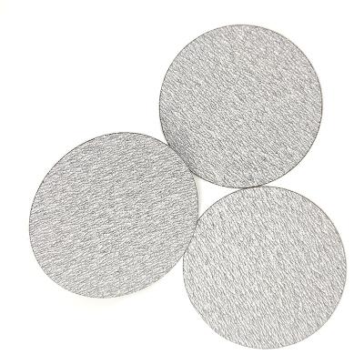 China 5inch 6inch Dry Polishing White Abrasive Disc with Hook Loop Design and Aluminum Oxide for sale