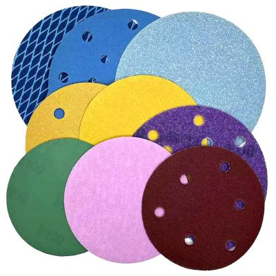 China 225mm Sanding Discs GXK51Green Water-Based Adhesive Hook Loop Discs for Polishing Needs for sale