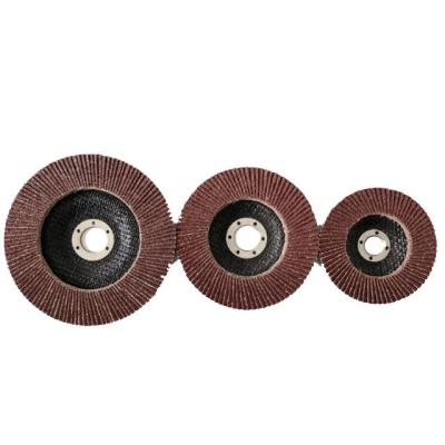 China 25X18MM Fiberglass Backing Pad Flexible Aluminum Oxide Flap Disc for Metal Grinding for sale