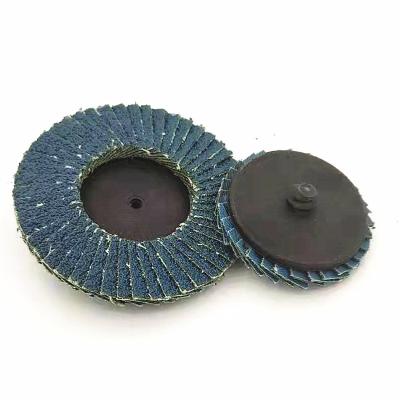 China 50mm ZA Flap Disc Type R Threaded Twist with 2inch 3inch Zirconia Abrasive Roll Lock for sale