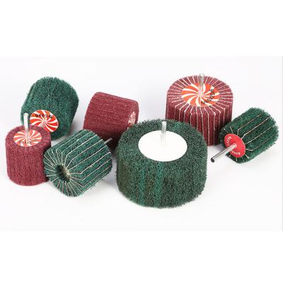 China Quick Change Nonwoven Industrial Scouring Pad Grinding Head with Aluminum Oxide Nylon for sale