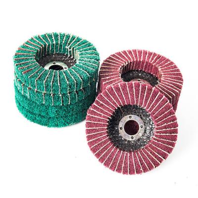 China 4.5 Inch Abrasive Disc Non Woven Surface Conditioning Flap Wheels for Angle Grinder for sale