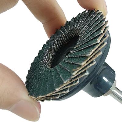 China 2 Inch High Density Zirconia Grinding Flap Disc for Red Yellow Brown Green Black for sale