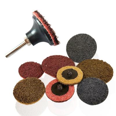 China Surface Grinding S type Roll Lock Red Mini Quick Change Nylon Sanding Discs for Metal Polishing 2