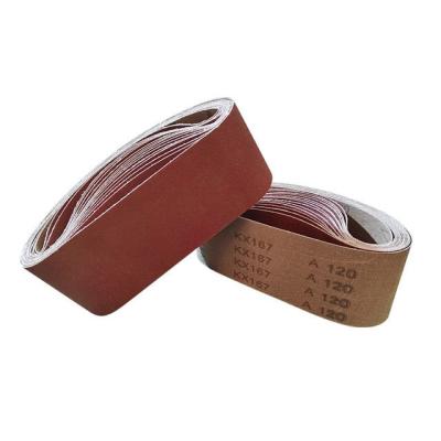 China 320 Grit Aluminum Oxide Sanding Belt for Edge Sander Customized Size Stainless Steel Sandpaper for sale