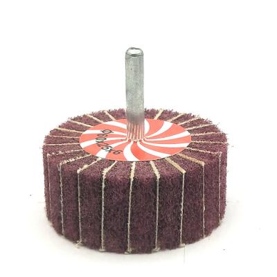 China Aluminiumoxide ABRASIVE WHEEL Niet-geweven flapwielboor 50x26x6mm gemonteerd op nylon schakel Te koop