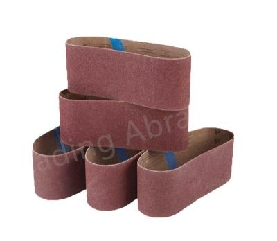 China 4 inch x 24 inch Aluminum Oxide Sanding Belts Grit 40 80 120 240 for General Purpose for sale