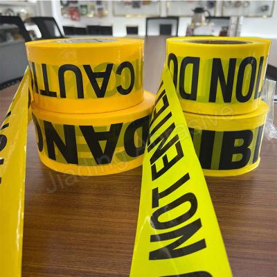 China PE Finish Agriculture Warning Tape Non Adhesive Barrier Caution Barricade Tape for sale