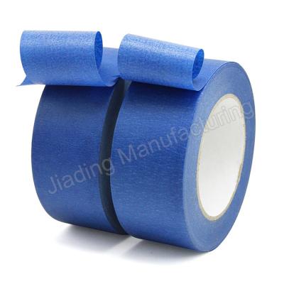 China 10m-50m Length Creper Paper Automotive Blue Masking Tape for Custom Painting Writable for sale