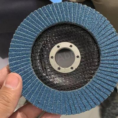 China 4''-7'' Zirconia Flap Disc Sanding Disc for Stainless and Metal FLAP SIZE 25X18MM for sale