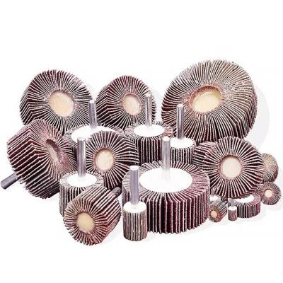 China Shank Mounted Flap Wheels 120 Grit Aluminum Oxide Abrasive for Grinding and Polishing for sale