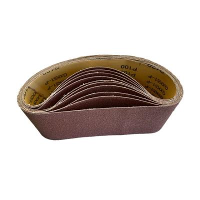 China High Cutting Performance Red Sand Belt Multifunction Tool Aluminium Oxide Sanding Belt for sale