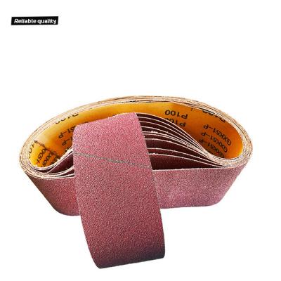 China Customized OBM Support Red Sanding Belt with Wide Aluminum Oxide Emery Cloth Abrasive for sale