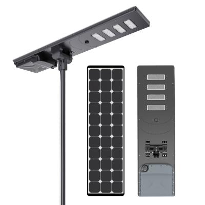 China Outdoor ROAD Low Price Led 65W 80W 100W Solar Street Light With Pole Ip65 All In One Solar Street Light for sale