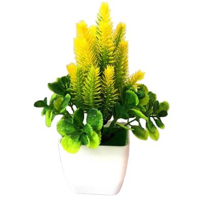 China Minimalist Potted Home Artificial Plants Faux Grass Artificial Flower Decor Flowers Household Wedding Spring Summer Plastic for sale