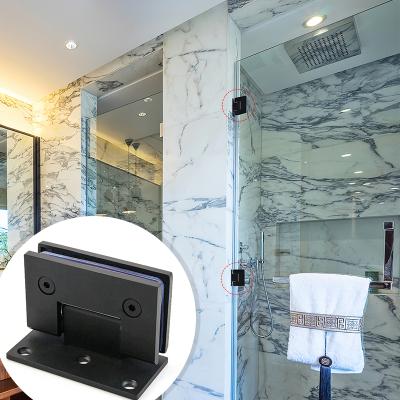 China Stainless Steel Color Black Matt Long Lift Glass Door Povit Hinge 90 Degree Wall Mounted Adjustable Shower for sale