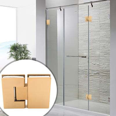 China Modern 180 Degree Wall To Glass Door Hinge Frameless Glass Pivot Hinge Hydraulic Shower Hinges for sale