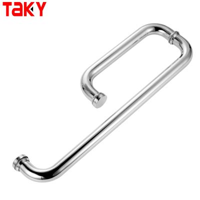 China Modern Stainless Steel Designer Sliding Glass Door Handle For Shower Door for sale