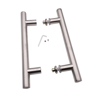 China Modern Competitive Price High Quality Stainless Steel Glass Exterior Pull Pours Door Handles for sale