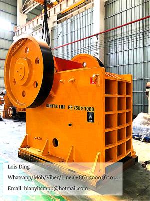 China Mining machine Stone Jaw Crusher PE750*1060/ 150-250 TPH /110kw With Simens Motor for sale