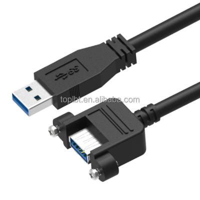 China Mobile Phone USB 3.0 Type A Female To Male Panel Mount Extension Cable for sale