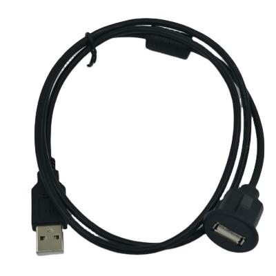 China COMPUTER USB 2.0 male to AUX extension cable. female car mount flush panel with magnetic ring for sale