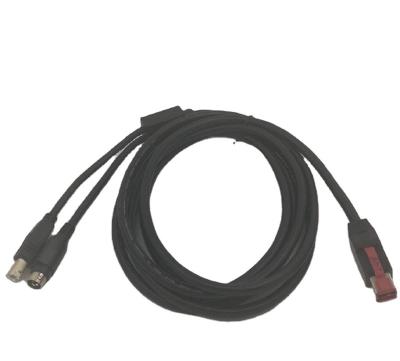 China 24V COMPUTER powered USB to Hosiden and USB B cable for POS / Epson printer for sale