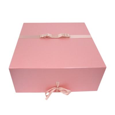 China Large Customized Handmade Multicolor Folding Wedding Dress Box Accept Custom Size Birthday Surprise Gift Formal Dress Packaging Box for sale