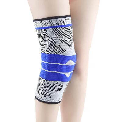 China New Silicone Spring Knee Pad Knee Cap Knee Protector Silicone Knitting Sports Protection Knitting Elastic Working Mountaineering Men And Women Sports Pad for sale