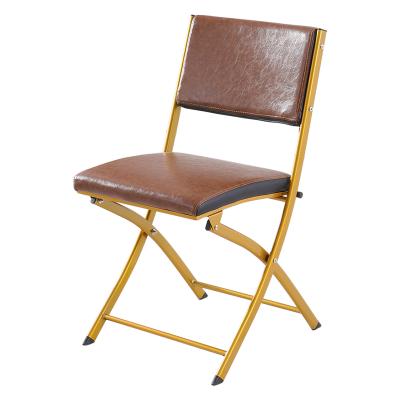 China Foldable high quality living room furniture PU leather folding chair for sale for sale