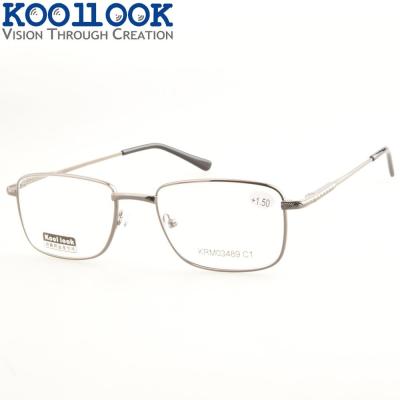 China 20 years experience on high quality eyewear fashion metal reading glasses with colored temples for sale