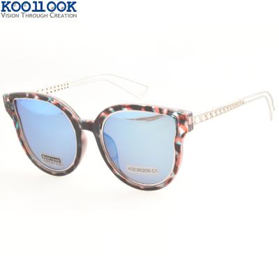 China 20 years experience on eyewear customized plastic frame metal sunglasses with coating lens for sale