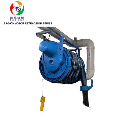 China Vehicle Exhaust Extractor Pipe Plastic and Steel Reel Motorized Gas /Fume Rewind Motorized Rewind Pipe for sale