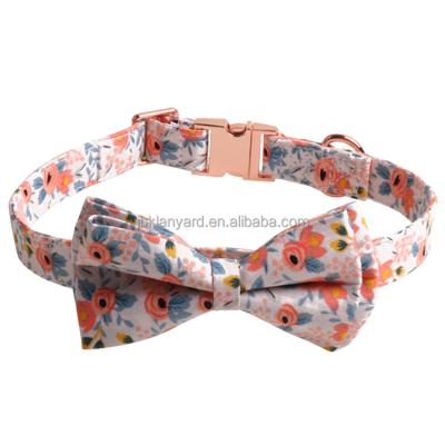 China RTS DETACHED Custom Dog Collar With Adjustable Bowtie Bandana Pet Collar Dog Leash Dog Collar Set Pet Supplies Pet Accessories for sale