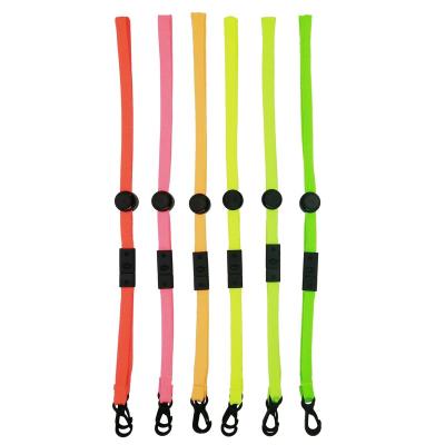 China Fashiontable Amazon hot sale tube lanyard masking holder with double plastic clips loose masking lanyards for sale