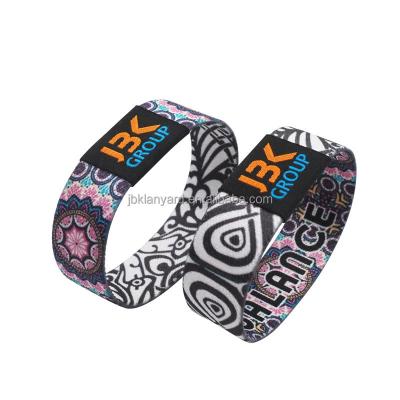 China Cheap custom factory fashion factory polyester wrist band elastic nfc bracelet for sale